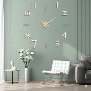 3D Clock Alarm Clock Wall Clock Living Room Popular Wall Clock