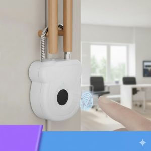 Smart Fingerprint Padlock Outdoor Luggage Fingerprint Lock Stainless Steel Door Cabinet Padlock Financial Backpack Fingerprint Padlock