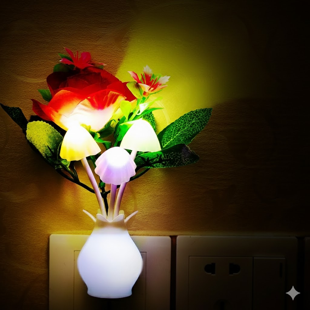 Night Light Light Control Colorful Gradient led Energy-saving Light Sensor Mushroom Lamp Bedside Feeding Lamp Luminous Atmosphere Night Light - Image 2