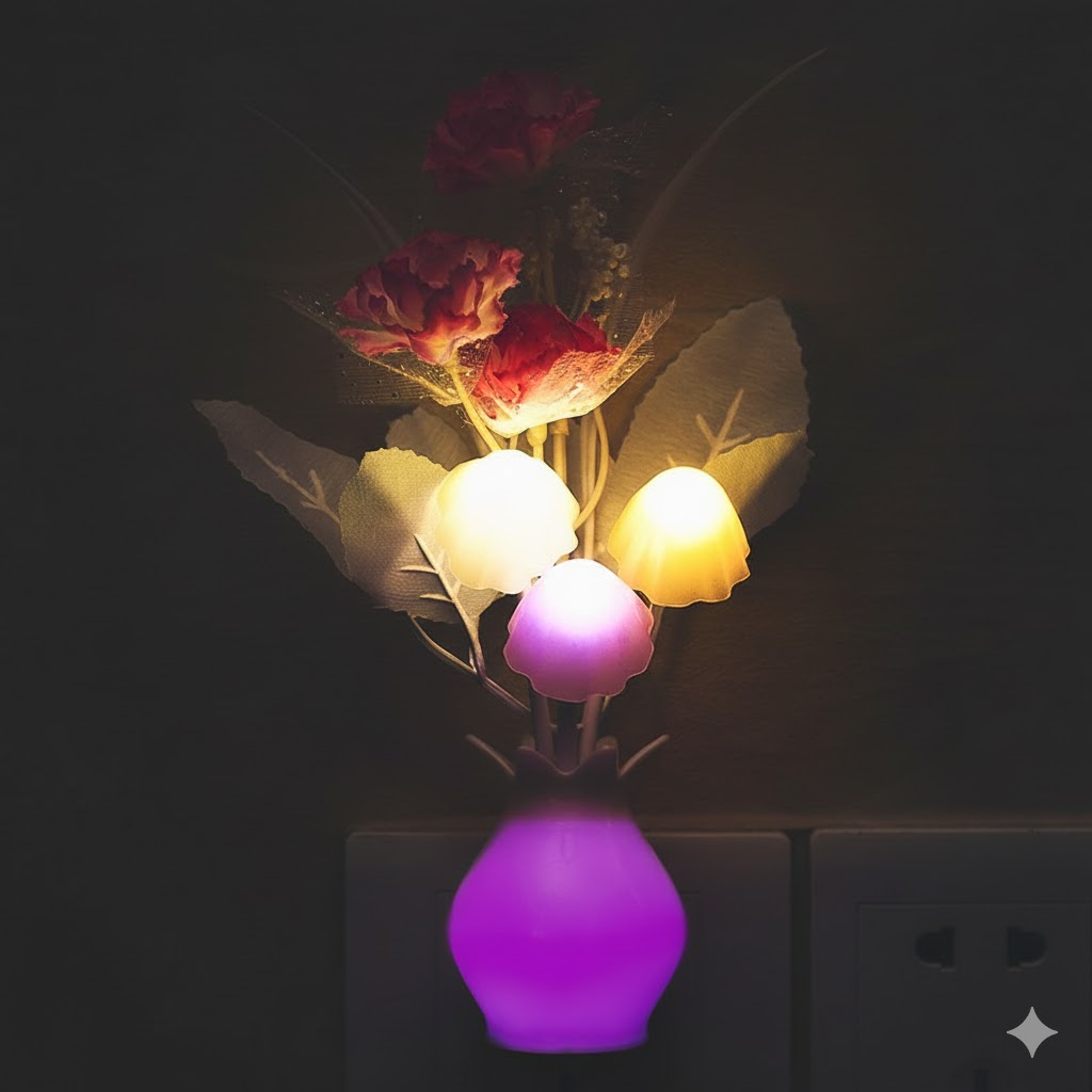 Night Light Light Control Colorful Gradient led Energy-saving Light Sensor Mushroom Lamp Bedside Feeding Lamp Luminous Atmosphere Night Light - Image 4