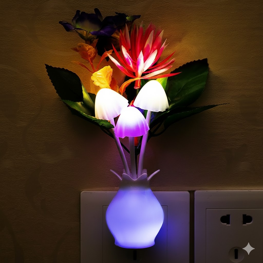 Night Light Light Control Colorful Gradient led Energy-saving Light Sensor Mushroom Lamp Bedside Feeding Lamp Luminous Atmosphere Night Light - Image 5